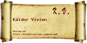 Káldor Vivien névjegykártya